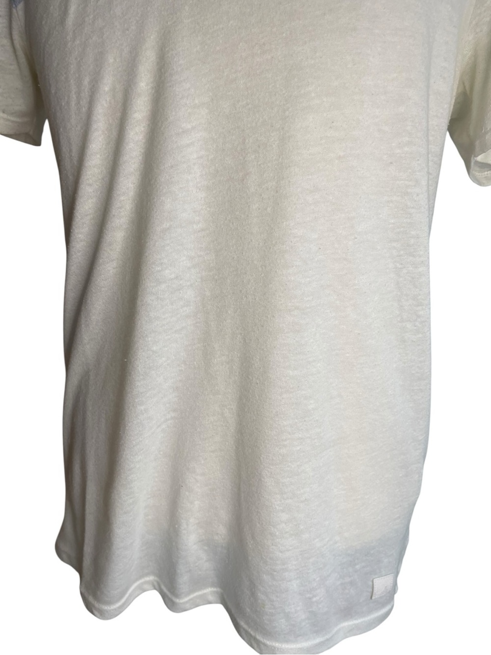 Bershka Striped Linen T-Shirt Ivory - Picture 3 of 11